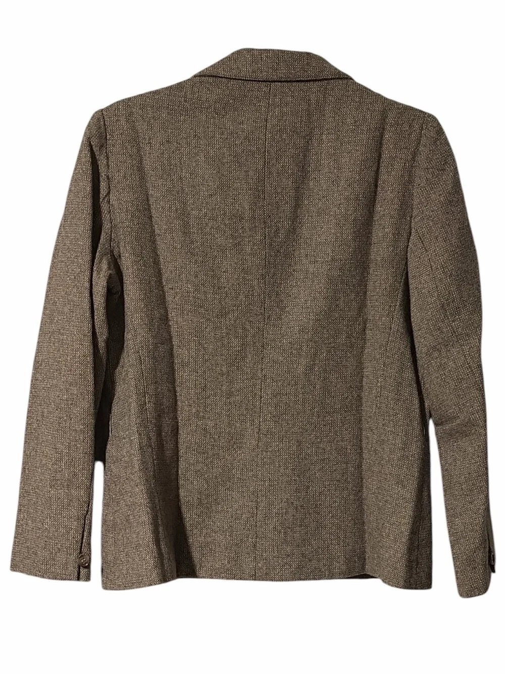 DVF Wool Blend Brown Tweed Blazer - Picture 3 of 4